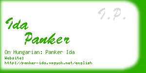 ida panker business card